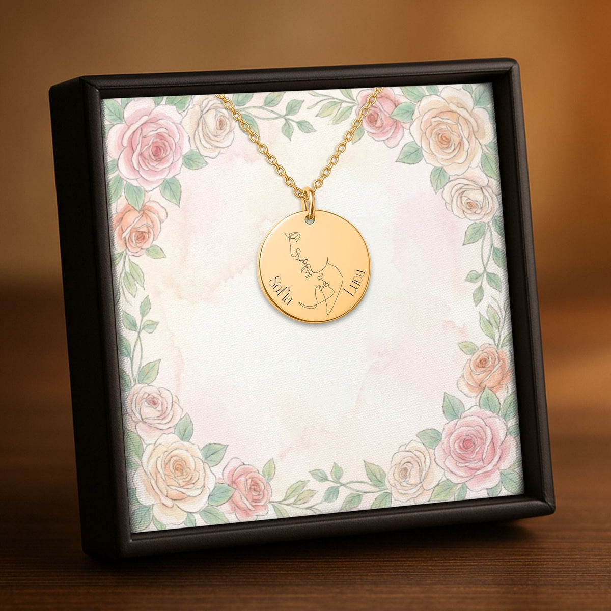LOUVEX personalised coin necklace